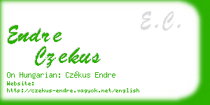 endre czekus business card